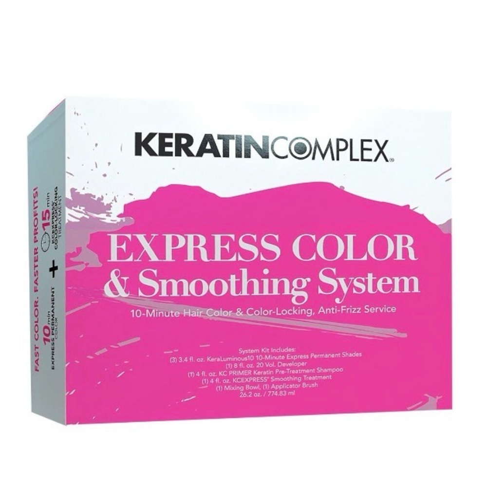 Keratin Complex Express Permanent Hair Color Kit - 9 piece set